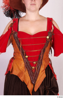  Photos Woman in Historical Dress 100 18th century historical clothing red dress upper body 0001.jpg